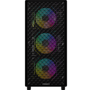корпус Formula V Line MANA Dynamic Black AR,  ATX,  TYPE-C*1,  USB3.0*2,  FRONT 3x120mm ARGB,  REAR 1x120mm ARGB