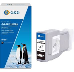 Картридж струйный G&G GG-PFI320MBK PFI-320MBK черный матовый  (300мл) для Canon imagePROGRAF TM-200 / 200MFP / 205 / 300 / 300MFP / 305