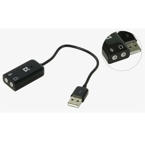 Кабель-переходник Defender  /  Аудиовход: 2 x 3.5 мм jack /  Аудиовыход: USB  /  встроенная звуковая карта.