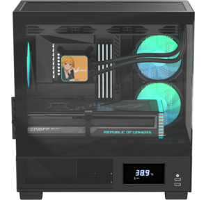 корпус Formula V Line Crystal E1M Black,  MATX,  USB3.0*2,  Switch Display Panel
