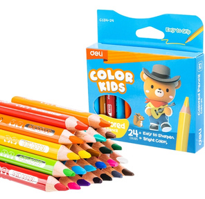 Карандаши цв. Deli EC134-24 Color Kids 5мм ассорти 24цв. коробка / европод.  (24шт) 24 карандаша