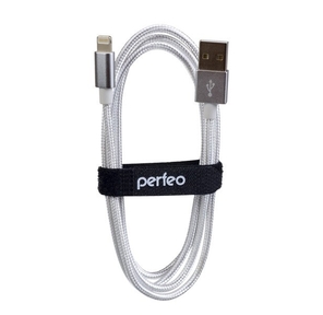 PERFEO Кабель для iPhone,  USB - 8 PIN  (Lightning),  белый,  длина 1 м.  (I4301)