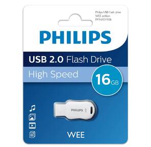 Флеш накопитель 16GB PHILIPS WEE 2.0 16GB,  USB 2.0