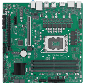 Материнская плата ASUS PRO Q870M-C-CSM,  LGA1851,  Q870,  4*DDR5,  4*SATA,  2*M.2,  3*USB 3.2,  2*USB 2.0,  Type-C,  2*PCIx16,  1*PCIx1,  2*DP+VGA,  mATX; 90MB1KEP-M0EAYC