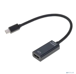 Bion Переходник с кабелем mini DisplayPort - HDMI,  20M / 19F,  длинна кабеля 15см,  черный [BXP-A-mDPM-HDMIF-015]