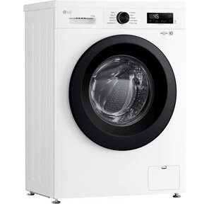 Стиральная машина LG F2Y1WS6W Загрузка: 6, 5 кг, Цвет корпуса: Белый, Цвет панели: Белый, Цвет двери: Черный, Габариты  (ШxВxГ): 600 x 850 x 440, Максимальная скорость отжима: 1200