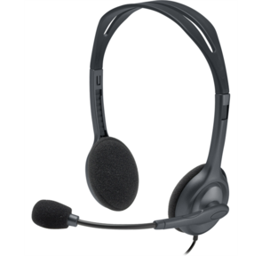 Гарнитура Stereo Headset H111,  серая,  длина кабеля 1, 8 м,  разъем 3, 5 мм,  микрофон с функц. шумоподавления
