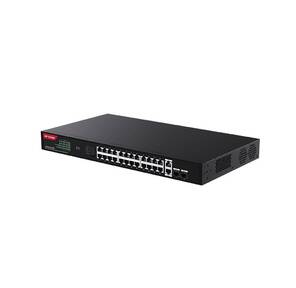IP-COM G1128P-24-410W Коммутатор неуправляемый PoE,  28 портов,  26x1 Гбит / с,  SFP 2x1 Гбит / с,  PoE 24x30 Вт  (до 370 Вт),  установка в стойку 1U,  металлический