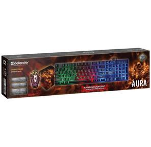 Defender Игровой набор Aura MKP-117 RU, Light [52117] {мышь+клавиатура+ковер}