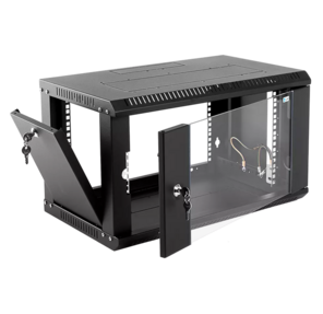 ЦМО! Шкаф телеком. настенный разборный 9U  (600х350) дверь стекло, цвет черный  (ШРН-Э-9.350-9005)