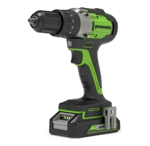 Дрель-шуруповерт аккумуляторная GreenWorks GD24DD60K2,  24V,  c 1хАКБ 2 Ач и ЗУ в кейсе  (3704107UA)