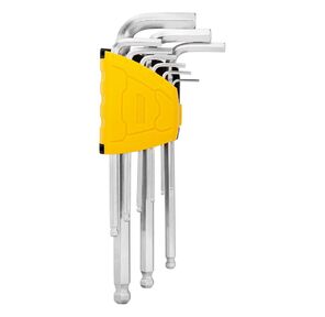 Набор шестигранных ключей с шаром Deli DL3088 9 шт. Размер: 1, 5-10 мм. Материал: Cr-V. Шаровой конец. Хромированный.