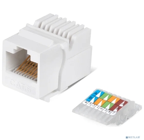 Cabeus KJ-RJ45-Cat.6-Toolless Вставка Keystone Jack RJ-45 (8P8C),  категория 6,  без инструмента Toolless,  белая