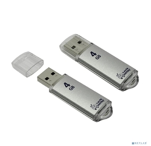 Smartbuy USB Drive 4Gb V-Cut series Silver SB4GBVC-S