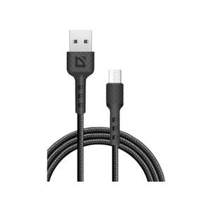 Defender Кабель F181,  USB 2.0  (AM) - microUSB 2.0  (BM),  1метр,  2.4А,  нейлоновая оплетка,  чёрный