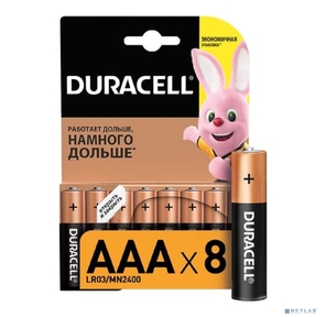 DURACELL LR03-8BL BASIC AAA  (MN2400)  (8 шт. в уп-ке)