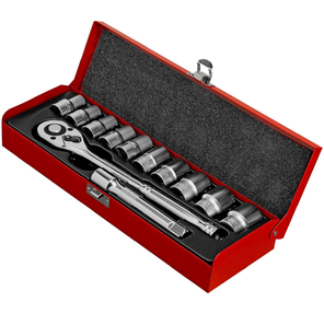 Набор торцевых головок MATRIX MASTER 13526,  1 / 2",  головки 10 - 24 мм,  с трещот. ключом,  12 предметов