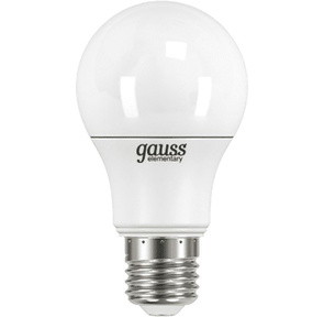 GAUSS 23217A Светодиодная лампа LED Elementary A60 7W E27 520lm 2700K 1 / 10 / 100 0