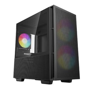 Deepcool CH360 без БП,  боковое окно  (закаленное стекло),  2x140мм ARGB LED вентилятор спереди и 1x120мм ARGB LED вентилятор сзади,  черный,  mATX
