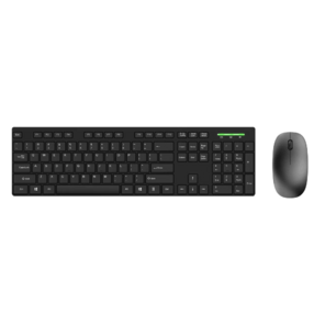 Комплект беспроводной Dareu MK198G Black  (черный),  клавиатура  (мембранная,  104кл,  EN / RU) + мышь  (DPI 1400),  ресивер  2, 4GHz