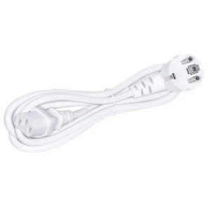 Шнур питания C13-Schuko угловая,  3х0.75,  220В,  10А,  белый,  1 метр