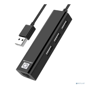 5bites UA2-45-06BK Кабель-адаптер  USB2.0  /  3*USB2.0  /  RJ45 100MB  /  BLACK