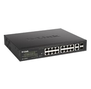 Коммутатор D-Link Unmanaged Switch 16x100Base-TX PoE,  2xCombo 1000Base-T / SFP,  PoE Budget 247W,  Long-range PoE up to 250m,  metal case