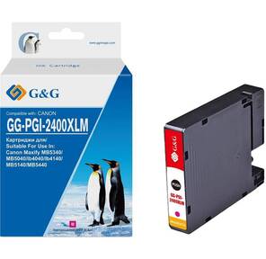 Картридж струйный G&G GG-PGI-2400XLM PGI-2400XL M пурпурный  (20.4мл) для Canon Maxify iB4040 /  МВ5040 /  МВ5340