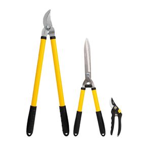 Набор сучкорез,  кусторез,  секатор Deli DL580003 Набор из трёх предметов. Сталь 55С. Термообработанная поверхность. Ручка с полипропиленновым покрытием.