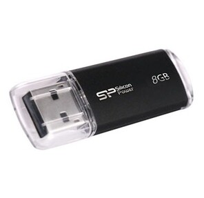 Накопитель USB flash 8192Mb Silicon Power "ULTIMA II" SP008GBUF2M01V1K,  черный  (USB2.0)