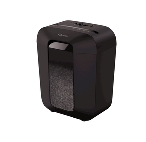 Шредер Fellowes PowerShred LX50 черный  (секр.P-4) / перекрестный / 9лист. / 17лтр. / скрепки / скобы / пл.карты