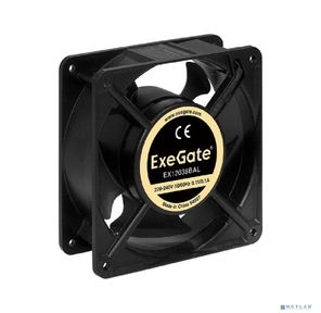 Exegate EX289017RUS Вентилятор 220В ExeGate EX12038BAL  (120x120x38 мм,  2-Ball  (двойной шарикоподшипник),  подводящий провод 30 см,  2700RPM,  43dBA)