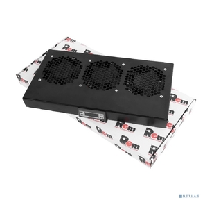 ЦМО Модуль вентиляторный 19" 1U,  3 вентилятора,  регул. глубина 200-310 мм с контроллером,  черный R-FAN-3K-1U-9005