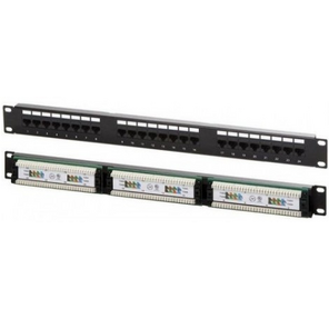 Патч-панель 19",  кат. 5е,  1U,  24 порта UTP,  с возможность установки заднего органайзера