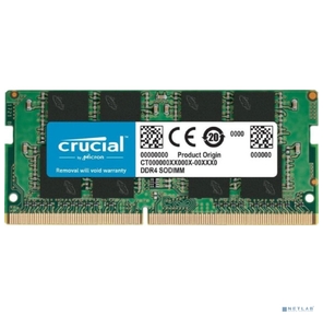 Crucial by Micron  DDR4  16GB 3200MHz SODIMM   (PC4-25600) CL22 SRx8 1.2V  (Retail)