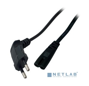 REXANT  (11-1103) Кабель питания для ноутбуков, игровых консолей и др. разъем типа С8. угловая вилска 1.5 м 2x0.5мм2  пакет