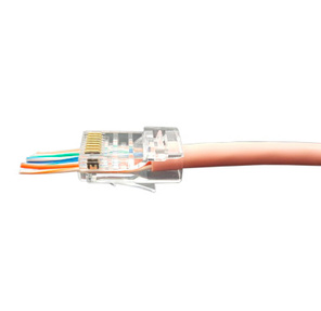 Hyperline PLEZ-8P8C-U-C5-100 Разъем легкой оконцовки RJ-45  (8P8C) под витую пару,  категория 5  (50 µ" /  50 микродюймов),  универсальный  (для одножильного и многожильного кабеля)  (100 шт.)