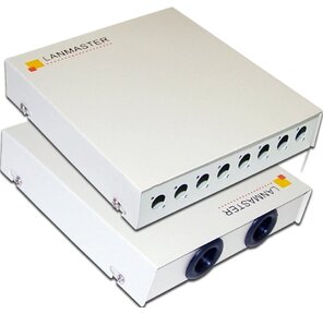 Кросс оптический LANMASTER  (LAN-FOBM-WM-8FC) настенный. металлический. на 8 FC адаптеров