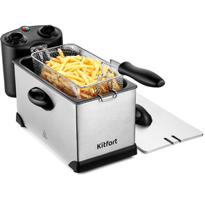 Фритюрница Kitfort КТ-4052 2000Вт серебристый / черный