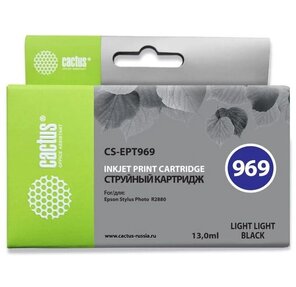 Cactus CS-EPT969 Картридж струйный светло-серый для Epson Stylus Photo R2880  (13мл)