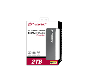 Внешний жесткий диск 2TB Transcend StoreJet 25C3,  2.5",  USB 3.0,  тонкий, стальной серый