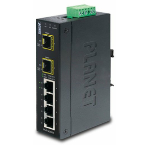 IP30 Industrial 4-Port 10 / 100 / 1000T + 2-Port 100 / 1000X SFP Gigabit Switch  (-40 to 75 degree C)