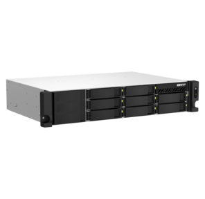 QNAP TS-864eU-RP-8G NAS,  8-tray 3, 5" / 2, 5" w / o HDD,  4-core Intel Celeron N5095 2.0-2.9 GHz,  8GB DDR4 max,  2x2.5GbE LAN,  2U Rackmount,  2x300W PSU.  W / o rail kit RAIL-B02