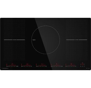 Встраиваемые индукционные панели MAUNFELD /  Индукционная,  90 см,  слайдерное управление,  5 конфорок,  Flex Zone,  черный цвет