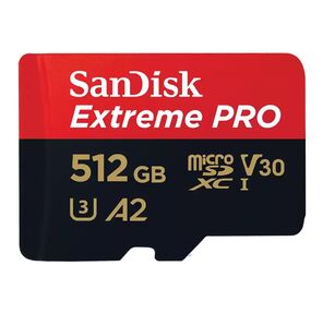Флеш карта microSD 512GB SanDisk microSDXC Class 10 UHS-I A2 C10 V30 U3 Extreme Pro  (SD адаптер) 200MB / s