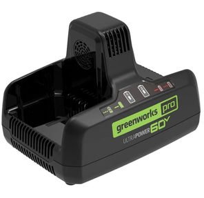 Greenworks Быстрое зарядное устройство для двух аккумуляторов G60DC10,  60V,  10А [2954407]