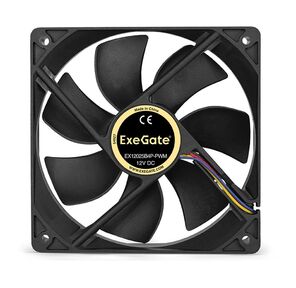 Exegate EX283391RUS Вентилятор ExeGate E12025B4P-PWM,  120x120x25 мм,  двойной шарикоподшипник,  4pin,  PWM,  22dBA