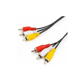 Кабель GoPower 3xRCA  (m)-3xRCA  (m) 5.0м ПВХ черный в пакете  (1 / 50)