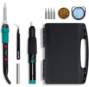 Мини-паяльная станция KRAFTOOL KS-15,  14-в-1,  90 - 480°C,  135 Вт,  цифровая в кейсе  (55346)