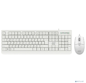 Клавиатура + мышь Acer OCC400 клав:белый мышь:белый USB  (ZL.ACCCC.014)